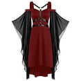 thumbnail image 2 of LYXSSBYX Womens Dresses Sleeveless Women Plus Size Cool Solid Gothic Criss Cross Lace Insert Butterfly Sless Dress, 2 of 5