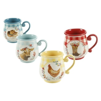 4 piece ceramic mug set Bloomhouse Corcisa Clay 4 Piece Mug Set
