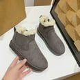 thumbnail image 7 of Gyexs Womens Snow Boots Mini Platform Short Ankle Boots Thickened Flat Boot Furry Lined Warm Durable Winter Shoes for Outdoor, Grey, Size 6, 7 of 7