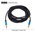 thumbnail image 2 of 3.5mm TRS Aux Cable Male to Male Auxiliary Audio HiFi Headphone Cord 10ft Nylon Braided, Blue, 2 of 6