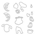 thumbnail image 2 of Cuadros Decorativos Lindo ciervo de Navidad troquelado plantilla DIY álbum de recortes tarjeta Craft-157446 Likrtyny embutido en tela, 2 of 8