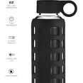 thumbnail image 4 of purifyou Premium 40/32 / 22/12 oz Glass Water Bottles with Volume & Times to Drink, Silicone Sleeve & Stainless Steel Lid Insert, Reusable Bottle for Fridge Water, Milk, Juice, 4 of 6