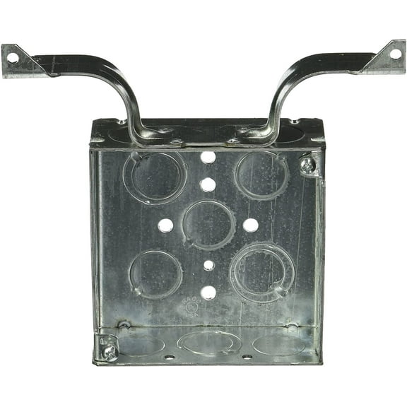 Hubbell Square Electrical Box 8208, Welded With W-Flush Bracket - 1-1/2 In. Deep, 4 In.