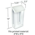 thumbnail image 3 of Outdoor Adhesive Wall Mount Trifold Brochure Holder w/ White Lid for 4"W x 9"H Literature, 2-Pack, 3 of 3