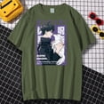 thumbnail image 4 of Megumi Fushiguro-Camiseta de gran tamaño para hombre, Top informal de manga corta con cuello redondo, Harajuku suave, moda nueva, 4 of 5