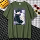 thumbnail image 4 of Megumi Fushiguro-Camiseta de gran tamaño para hombre, Top informal de manga corta con cuello redondo, Harajuku suave, moda nueva, 4 of 5