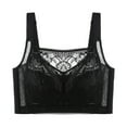 thumbnail image 2 of safuny Push-Up Bra for Women Lace Ultra Light Lingerie with Color Double Bra Comfort Daily Brassiere Underwear Black XXL, 2 of 5