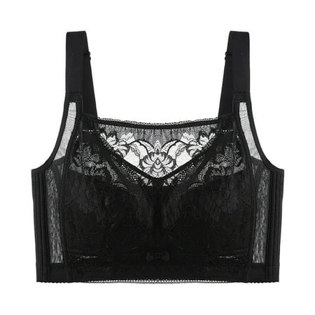 LLYWEY Padded Bras for Women Push up Discounts Comfort Bras Women No Underwire Ladies Convertible Bra Style-1440 Women Molded Cup Bra Feature Adult Female Bralette Sports Bras Black 44B