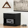 thumbnail image 6 of South Shore Holland 1-Drawer Nightstand - End Table with Storage Black, 6 of 9