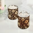 thumbnail image 2 of Yayeee 4 Pack Qtip Holder Bathroom Cotton Swab Canister with Lid Clear Dispenser Set, Brown Floral, 2 of 6