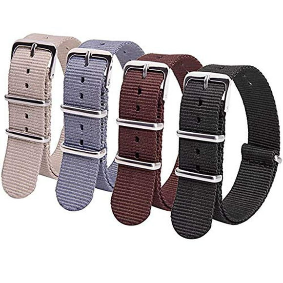 Ritche 20mm Nylon Strap Nylon Watch Band Compatible with Timex Weekender Watch for Men Women (4 Packs)