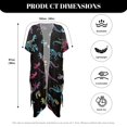 thumbnail image 6 of HELLHERO High Quality Fabrics Long Kimono Swimsuit Cover Up for Beach Half Sleeve Free Size Bathing Suit Cover Up Dinosaur Skeleton Design, 6 of 6