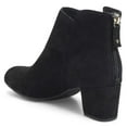 thumbnail image 3 of YDN Women Classic Round Closed Toe Chelsea Ankle Boots Block Low Heel Back Zipper Booties Winter Dressy Shoes Size 15 Black, 3 of 5