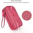 thumbnail image 4 of Electronic Organizer Travel Cable Accessories Bag, Electronic Organizer Case, Waterproof Electronic Accessories Organizer Bag for Power Bank, Charging Cords, USB Cable (Rose Red), 4 of 7