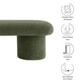 thumbnail image 3 of Accent Chair Bench, Green, Fabric, Living Room Lounge Cafe Lobby Hospitality Restaurant, Modern Contemporary, HB37572, 3 of 10