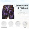 thumbnail image 5 of Lsque Mens Swim Trunks Ornate Purple Floral Vase Pattern - Bathing Suit Compression Liner - Beach Swim Shorts Swimwear - (S-3XL) - Stretch Quick Dry -Medium, 5 of 9