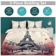 thumbnail image 6 of 3PCS Eiffel Tower Duvet Cover Set Twin, 1 Duvet Cover And 2 Pillowcase, Duvet Cover for Kids Girls Boys And Teens, 6 of 6