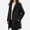 Black, variant on Girls Pea Coat (5-15) Lapel Collar Long Sleeve Mid-Long Trench Coat With Pockets Brown Size 6