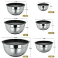 thumbnail image 4 of TINANA Mixing Bowls with Lids: Stainless Steel Mixing Bowls Set - 6 Piece Metal Nesting Mixing Bowls with Rubber Bottom-Black, 4 of 6