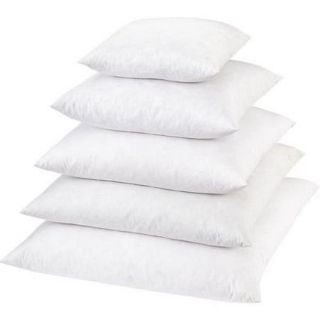 100% Cotton Cover Highest Quality, Feather & Down Pillow, Best use for Decorative Pillows & for Firm Sleepers, Dust Mite Resistant (not polyester (Best Quality Pillow Inserts)
