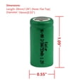thumbnail image 2 of Kastar 2-Pack 2/3AA 1.2V 750mAh Ni-MH Battery, Flat Top, Replacement for Solar Light, DIY Power Packs, High Power Static Applications, Electric Mopeds, Meters, RC devices, Electric Tools and More, 2 of 3
