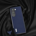 thumbnail image 3 of Phone Case for Samsung Galaxy Z Fold 5 Case, Slim Thin Lightweight Protective Phone Case with Non-Slip Leather Back Cover with Silver Electroplated Frame for Samsung Galaxy Z Fold 5,Darkblue, 3 of 5