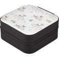 thumbnail image 3 of Coolnut Christmas Deer Pattern Jewelry Box for Women Girls PU Leather Jewelry Organizer Portable Travel Jewelry Case for Small Ring Earring Necklace Women Gifts, 3 of 7