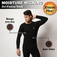 thumbnail image 4 of Xtreme Heat Men’s Base Layers Set Compression Pants & Shirt Thermal Wear for Men, Black Large, 4 of 6