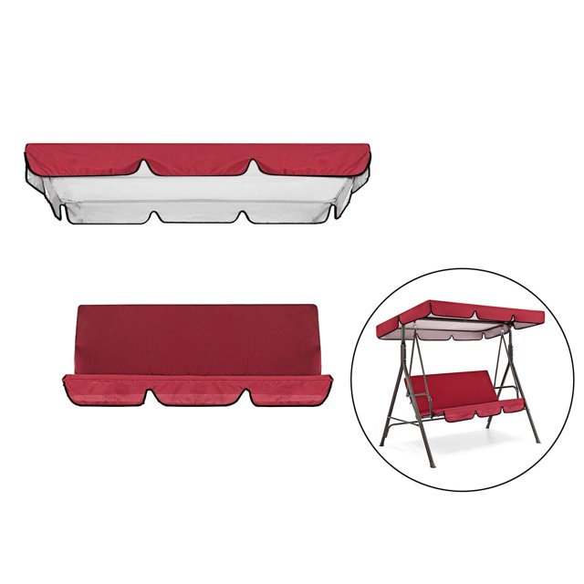 pitrice Trousse d'Auvent Imperméable pour Auvent de Balançoire, Housse de Chaise pour Personne d'Extérieur, Housse Imperméable pour Balançoire de Jardin, Housse de Chaise de Balançoire de Jardin Rouge