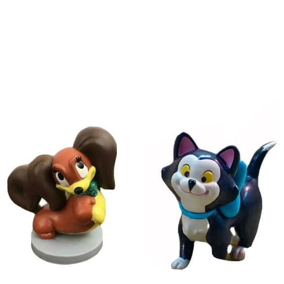 Fifi Pup Puppy Dog & Figaro Cat 3” PVC Cake Topper Minnie Helper Pets Figure New