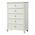 thumbnail image 3 of Furniture of America Kaela Coastal 5-Drawer Solid Wood Adult Vertical Dresser, White, 3 of 8