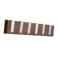 thumbnail image 4 of Organizador de gancho de almacenamiento de abrigos, decoración, resistente al desgaste de diseño de llave de piano montada en pared para el baño Marrón oscuro, 4 of 8