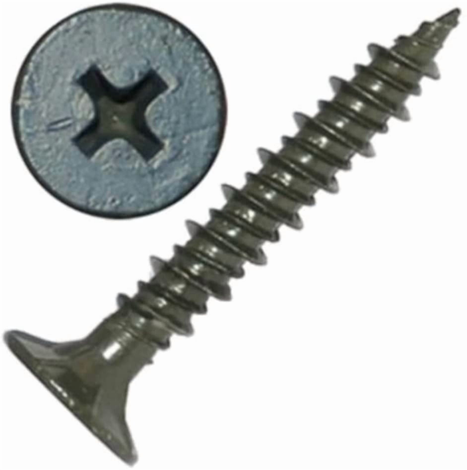 Grip-Rite No. 8 x 1-1/4 in. L Phillips Wafer Head Cement Board Screws 5 lb. 810 pk