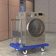 thumbnail image 3 of Platform Cart, Industrial Dolly Cart Heavy Duty, Platform Hand Truck Push Cart, Commercial Flatbed Cart with Swivel Wheels, 660Lb Capacity, 3 of 7