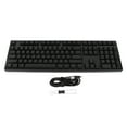 thumbnail image 2 of Wireless Gaming Keyboard, BT 2.4GHz USB C Wired 3 Mode Mechanical Keyboard Blue LED Backlit, 108 Keys, Hot Swappable, Blue Switches for Computer, 2 of 7