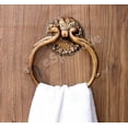thumbnail image 3 of eSplanade Peacock Design Towel Holder | Towel Ring Hanger for Bathroom | Bathroom Accessories - Brass - 7.5" Inches, 3 of 7