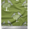 thumbnail image 1 of Soimoi Rayon Fabric Bird & Tree Block Print Sewing Fabric Yard 56 Inch Wide, 1 of 1