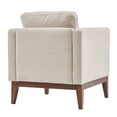 thumbnail image 5 of Weston Home Riley Linen Upholstered Accent Chair with Wood Legs, Beige, 5 of 5