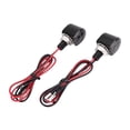 thumbnail image 3 of DYNWAVECA 2 Pieces Mini Motorcycle Turn Light Amber Indicator Light LED s Lamp for Waterproof Convenient Installation Black, 3 of 10
