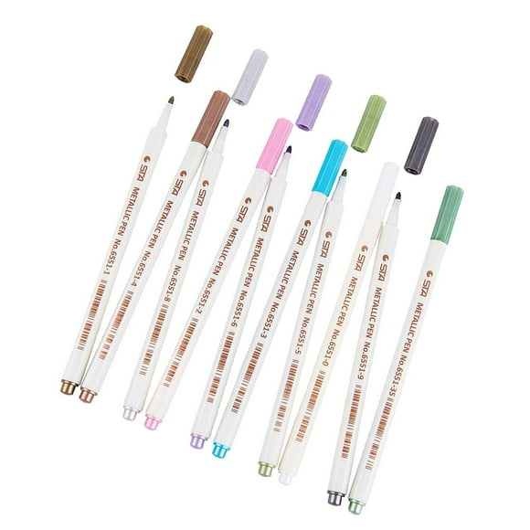 Rotulador Metálico Colores, Rotulador De Metal, Cepillo Suave, Bolígrafo Para álbum, Papel Negro, Manualidades Para álbumes De Recortes, perfecl Marcadores metálicos
