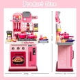 thumbnail image 4 of Juego de cocina para niños zaddgiuuy, 53 unidades, con luces y sonidos, color rosa, 4 of 6