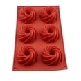 thumbnail image 1 of 2 Pack 6 Hole Donut Swirl Cake Mold Diy Chocolate Cake Baking Mold, 1 of 5