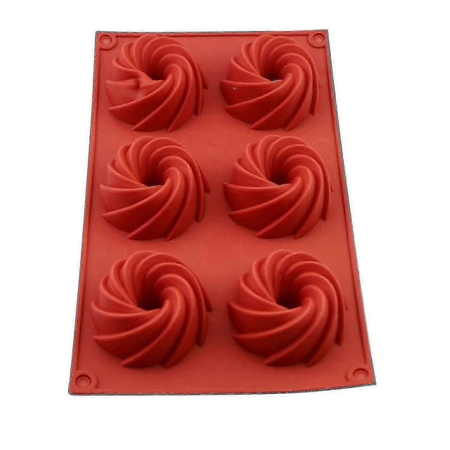 2 Pack 6 Hole Donut Swirl Cake Mold Diy Chocolate Cake Baking Mold