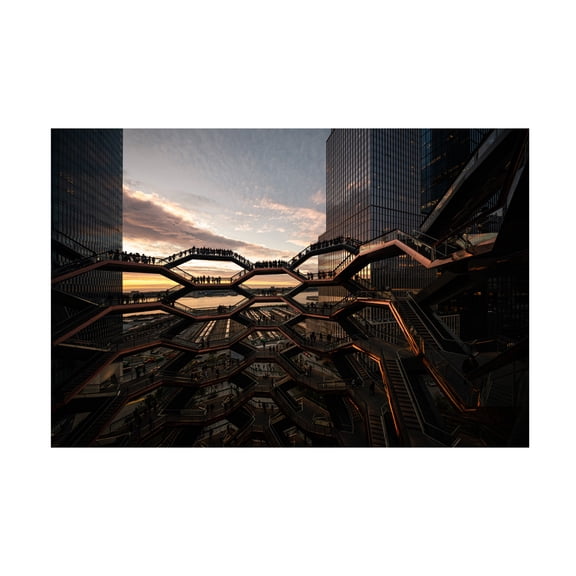 Canvas Wall Art - Marco Tagliarino 'New Yorker Net' Wall Art for Living Room, Bedroom, or Office D?cor by Trademark Fine Art - 19 x 12 Inches