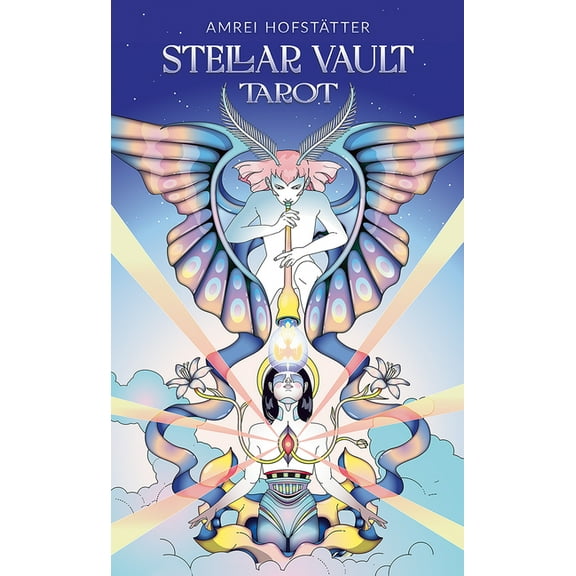 Stellar Vault Tarot: 78 Silver-Edged Tarot Cards, Futuristic Anime & Art Deco Style, Includes 104-Page Illustrated Guide, (Hardcover)