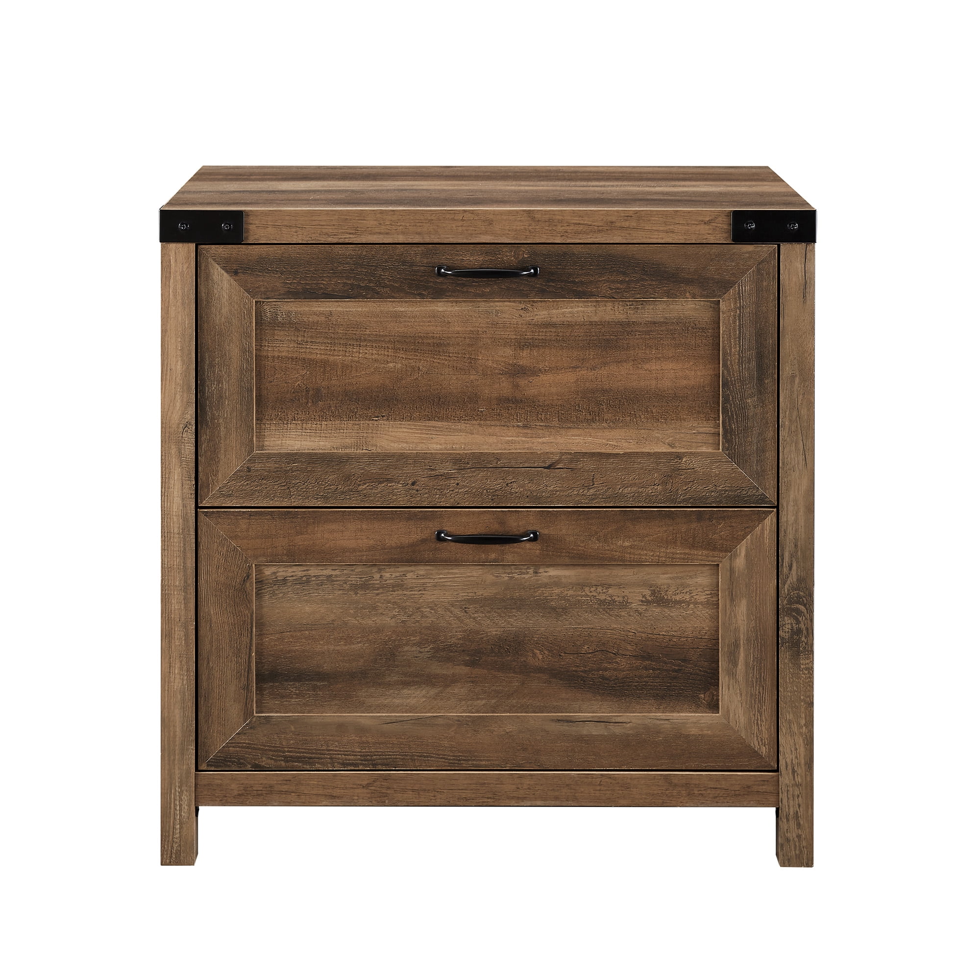 Walker Edison Farmhouse 2-Drawer File Cabinet, White Oak