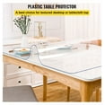 thumbnail image 2 of Clear Table Cover 36 x 60 Inch, 2mm Thick Plastic Table Protector, Waterproof Desk Mat for Kitchen Dining Office Furniture, 2 of 7