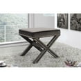 thumbnail image 2 of Meridian Furniture 126Grey Nixon Collection Modern | Contemporary Velvet Upholstered Ottoman / Bench with X-Leg Design, Deep Button Tufting and a Solid Wood Frame Grey 20.5" W x 20.5" D x 19" H, 2 of 8