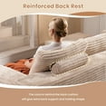 thumbnail image 6 of Vcatnet 135" Modular Sectional Sofa L Shaped Corduroy Couch Oversized Modern Minimalist Cloud Couch with Chaise for Living Room, Beige, 6 of 9