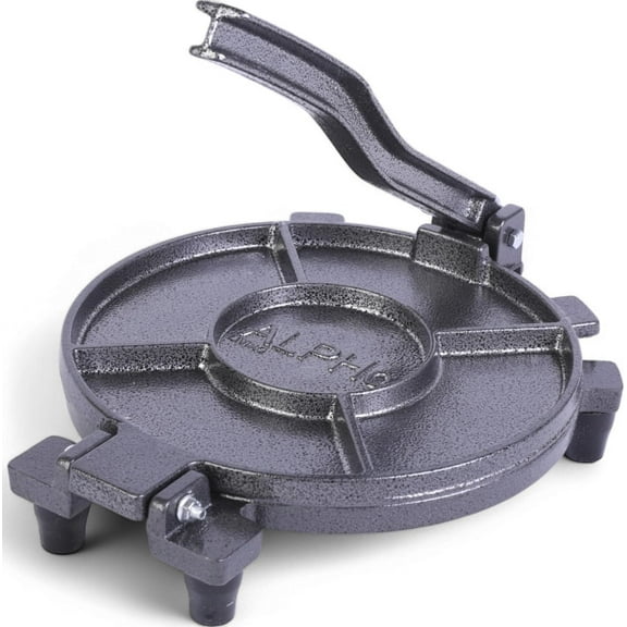 ALPHA LIVING Tortilla Press – 10 Inch Cast Iron Quesadilla Maker – Heavy Duty Empanada Maker Press – Cast Iron Tortilla Maker for Kitchen, Home